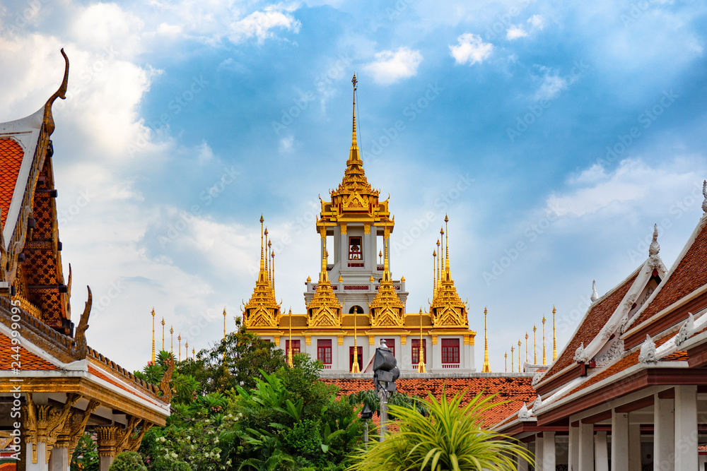 Wat Ratchanaddaram and Loha Prasat Metal Palace in Bangkok ,Thailand