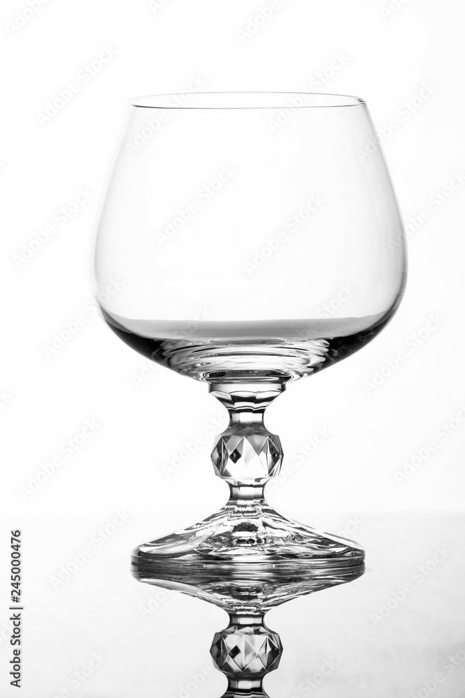 glasses for brandy close up on white background glasses for brandy close up on white background