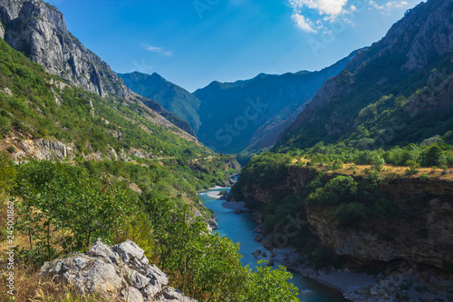 Fototapeta Naklejka Na Ścianę i Meble -  Mountain canyon in Montenegro. Soft focus and blurred background.