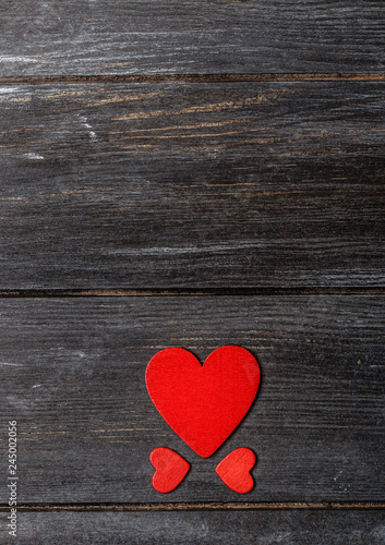 Love concept for mother s day and valentine s day. Valentine. Love. Valentine s Day postcard. Happy Valentine s day hearts on wooden background. Valentine card with space for text