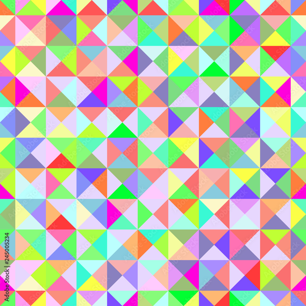 Seamless pattern created by several colors triangle set to background Seamless pattern created by several colors triangle set to background