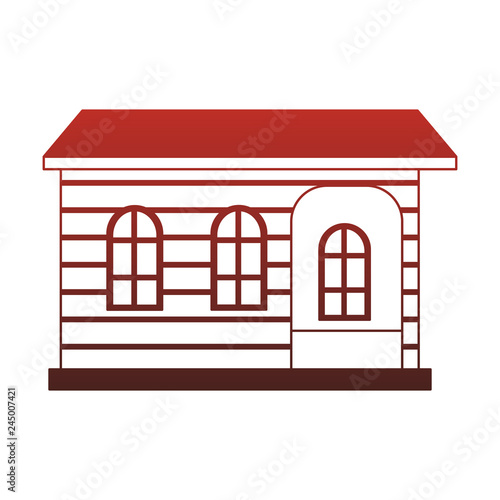 Wooden house real estate red lines