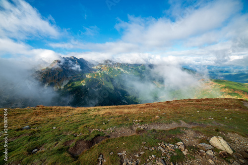 walking above clouds in slovakian Tatra mountains © Martins Vanags
