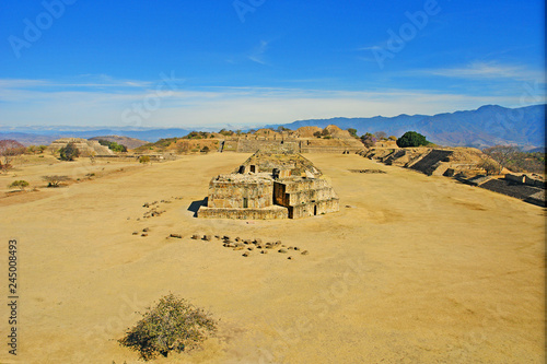 Monte Albán- a large pre-Columbian archaeological site  in  Mexican state of Oaxaca 
