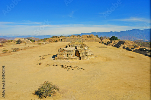 Monte Albán- a large pre-Columbian archaeological site in Mexican state of Oaxaca 