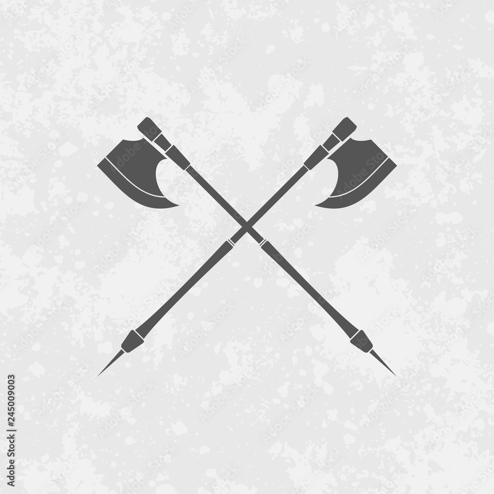 Icon of crossed axes vector illustration