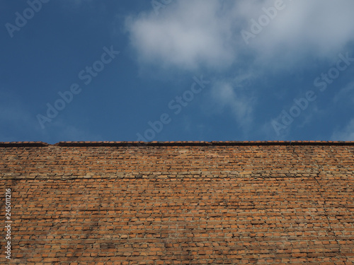 Sky  cloud  brick wall