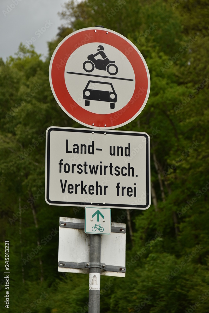 Signs of prohibition and restriction movement in germany