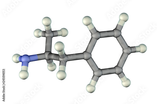 Amphetamine molecule, a powerful stimulant of central nervous system