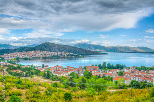 Aerial view of Kastoria in Greece photo