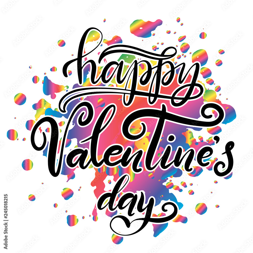 lettering for happy Valentines day