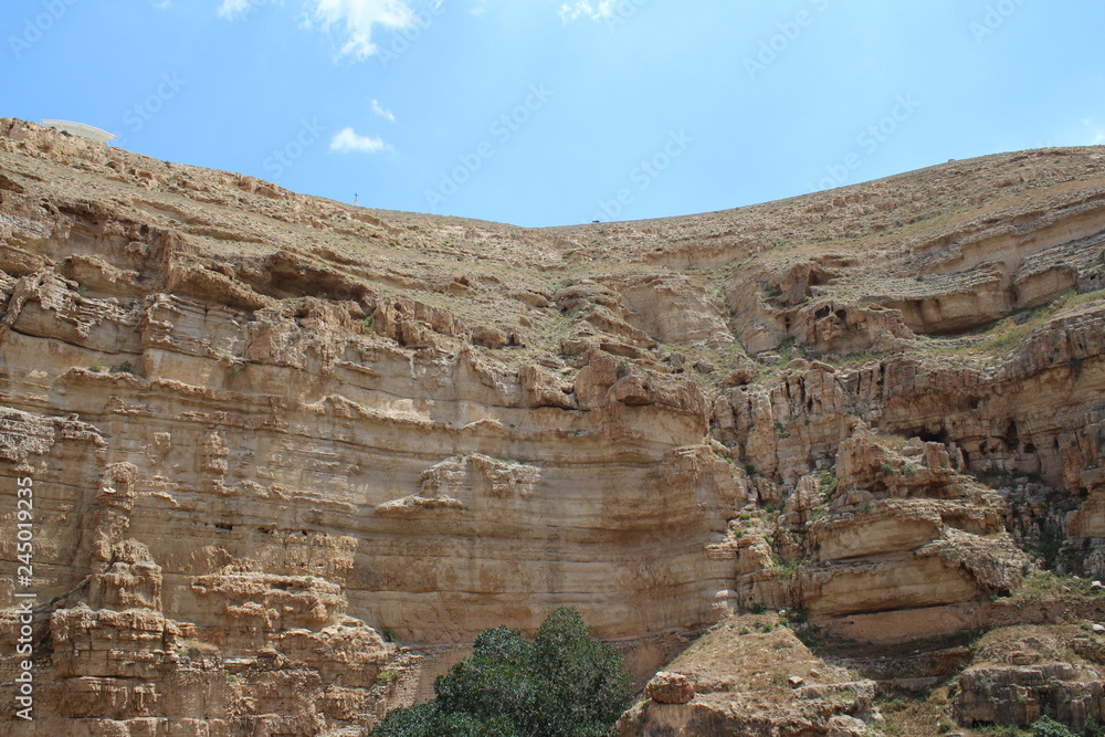 Fototapeta premium Wadi Qelt, saint George Koziba near Jericho