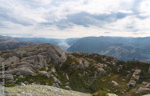 Panorama over fjord