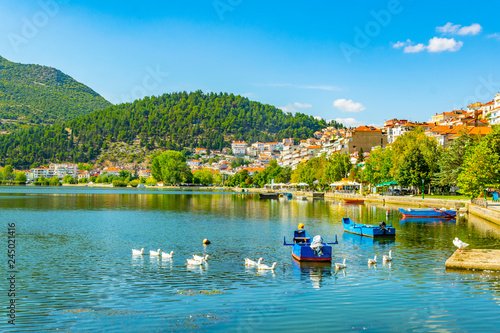 Waterfront of Kastoria, Greece photo