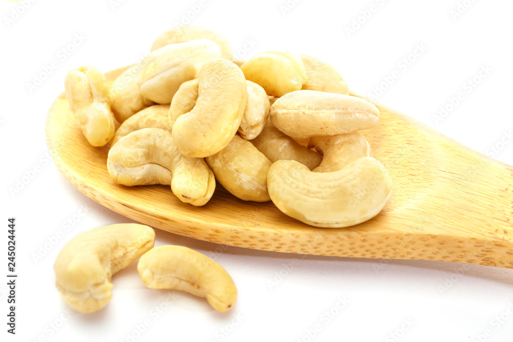 Cashew nuts on white background. Isolated nuts. Natural product. Cashew nuts on white background. Isolated nuts. Natural product.