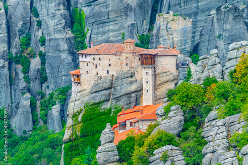 Monastery of Roussanou at Meteora, Greece photo