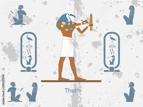 Ancient egypt backgrounds. Thoth is one of the ancient Egyptian deities
