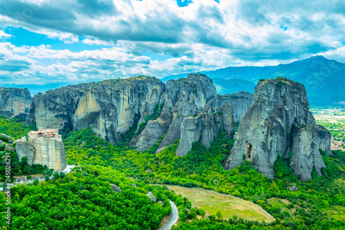 Monastery of Roussanou at Meteora, Greece photo