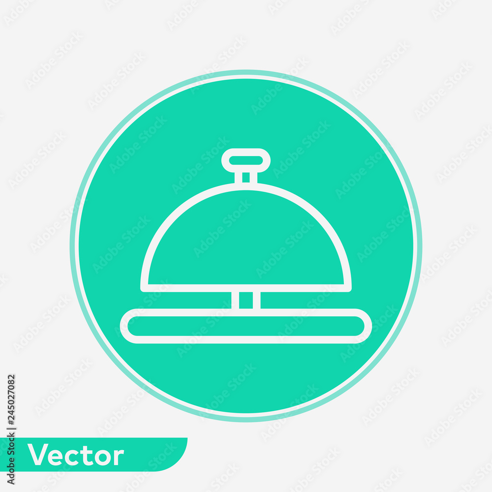 Hotel bell vector icon sign symbol Hotel bell vector icon sign symbol