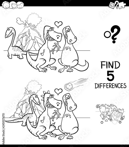 find differences game activity color book