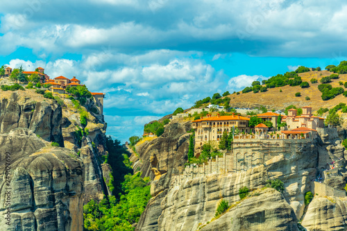 Monasteries of Varlaam and great meteor monastery at Meteora, Greece photo