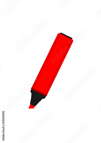 red marker isolated image clipart