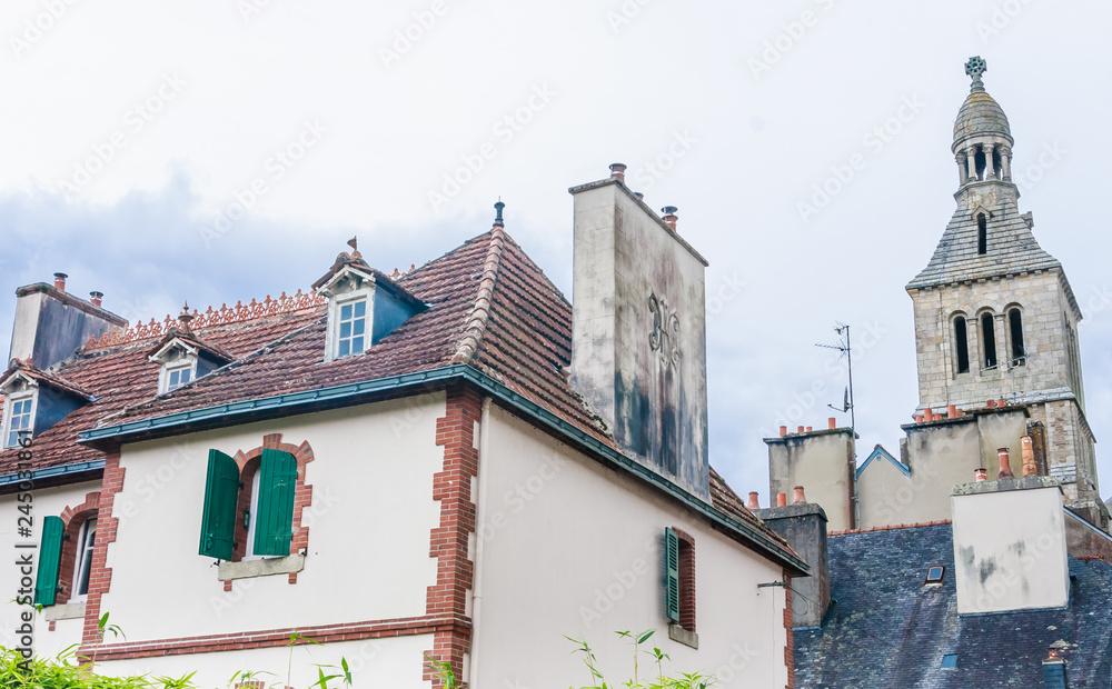 France, Finistere, Quimperle, the church Sainte Croix