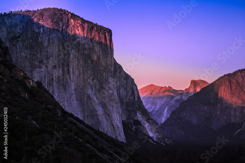 Twilight on Yosemite Valley, Yosemite National Park, California 