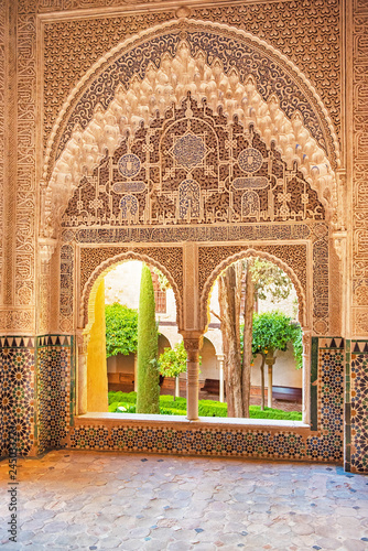 Fotografie Detail of the Alhambra Palace in Granada