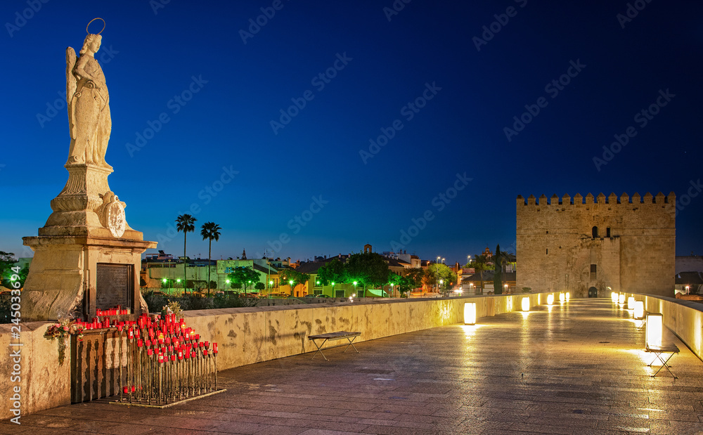 Obraz premium Roman Bridge and Guadalquivir river, Great Mosque, Cordoba, Spain