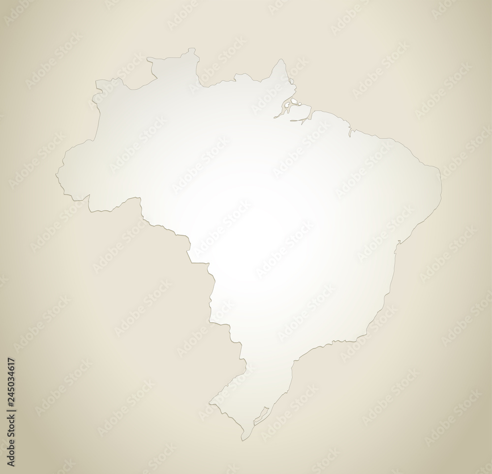 Brazil map old paper background vector Brazil map old paper background vector