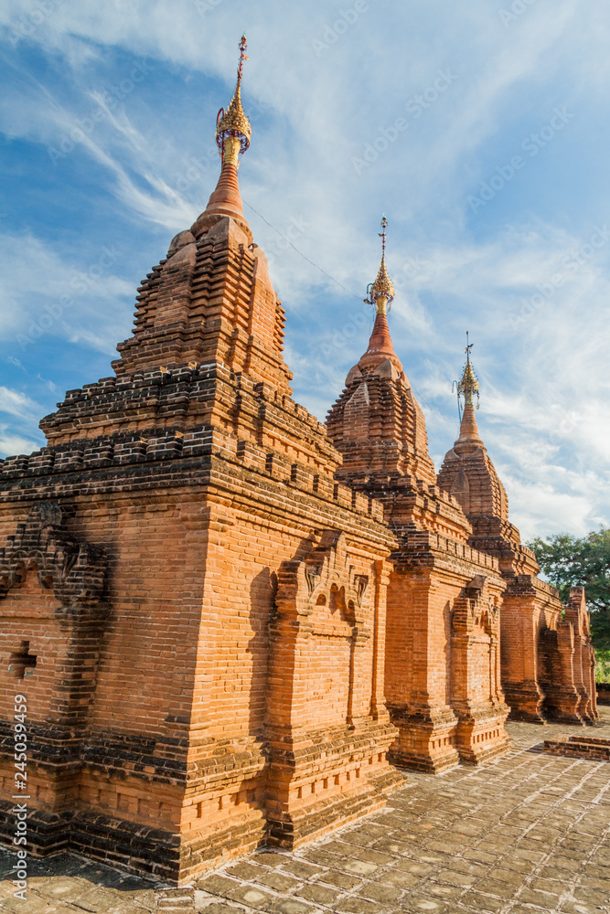 Three small temples in Bagan, Myanmar