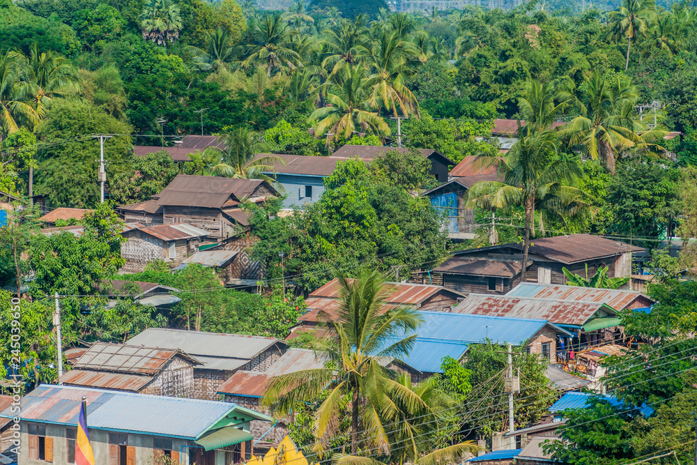 Aerial view of Bago, Myanmar Aerial view of Bago, Myanmar