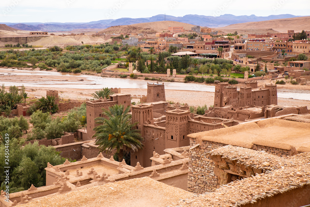 Vista de las calles de Ait Ben Haddou, Marruecos