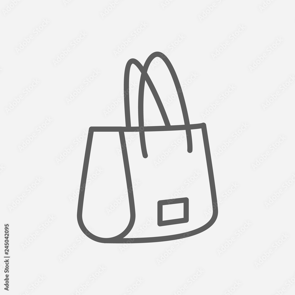 Vektorová grafika „Shopper bag icon line symbol. Isolated vector  illustration of icon sign concept for your web site mobile app logo UI  design.“ ze služby Stock | Adobe Stock