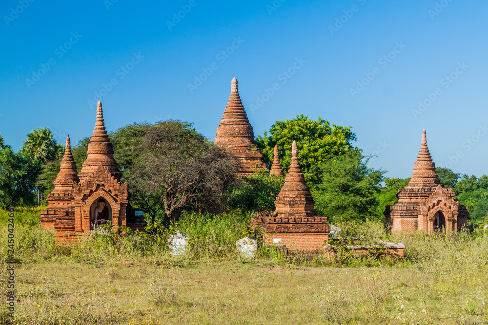 Group of small temples in Bagan, Myanmar