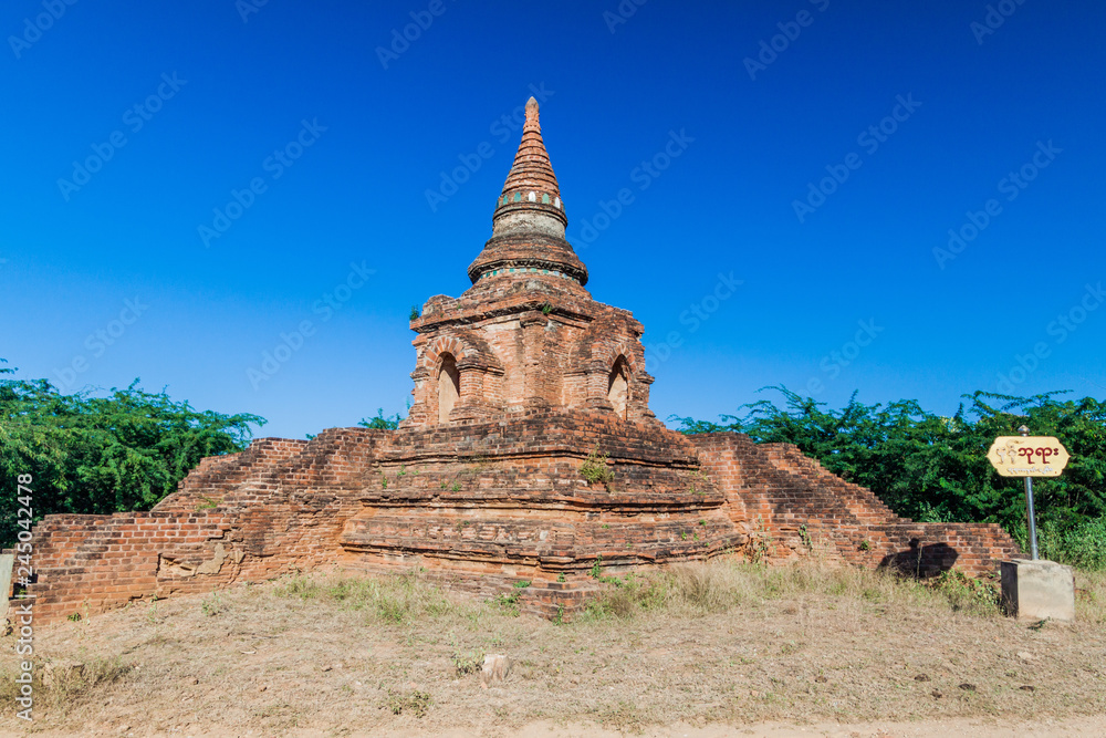 Small pagoda near Dhammayazika Pagoda in Bagan, Myanmar