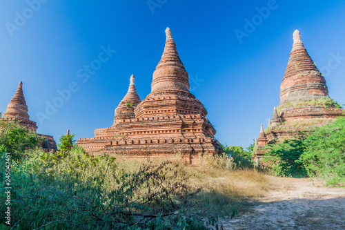 Pagodas near Dhammayazika Pagoda in Bagan, Myanmar