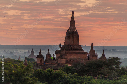 Myauk Guni Temple in Bagan  Myanmar.