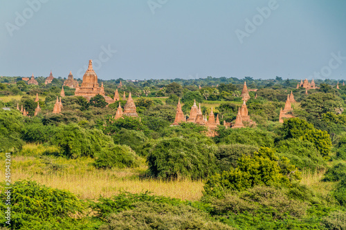 Skyline of temples in Bagan, Myanmar