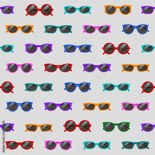 Seamless pattern with sunglasses