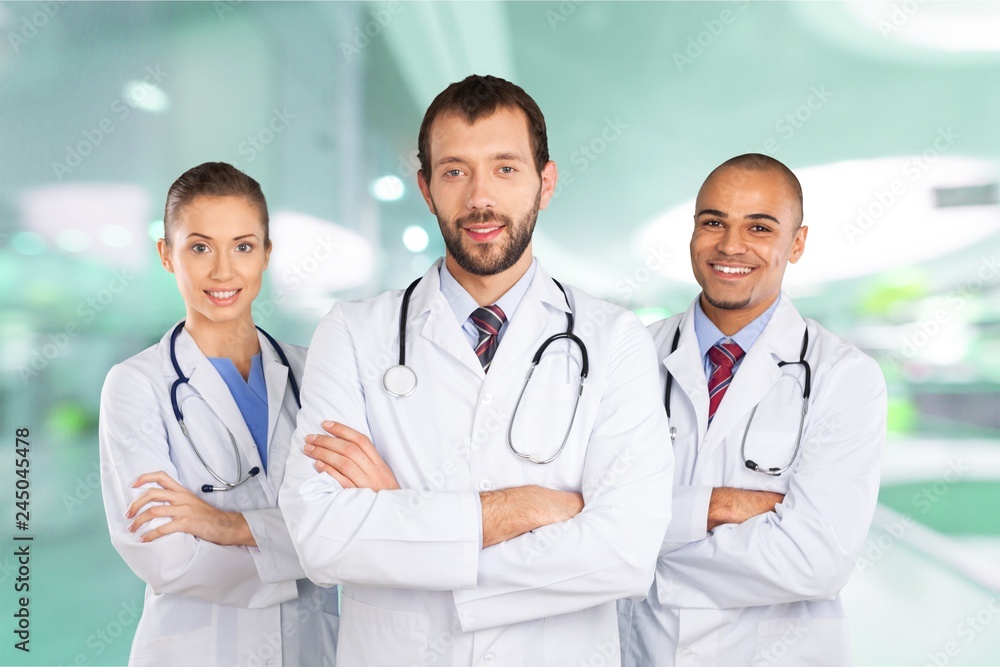 Confident Medical team at hospital Confident Medical team at hospital