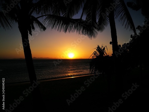 sunset on the beach