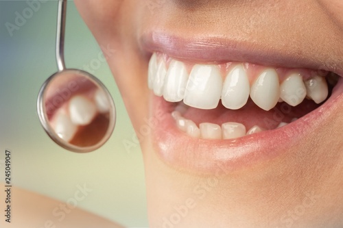 Odontology periodontal attractive teenager beautiful girl photo