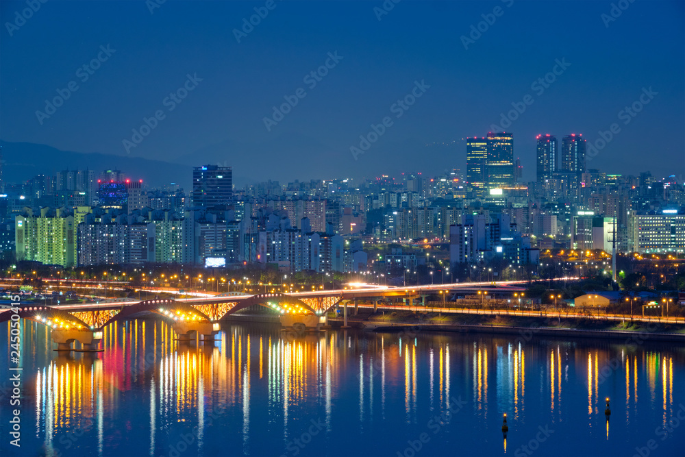 Fototapeta premium Seoul night view, South Korea
