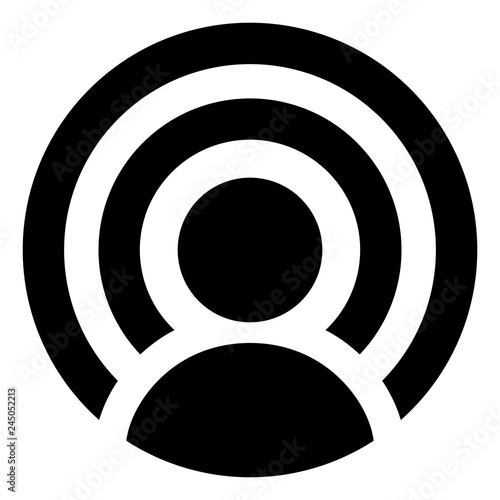 Podcast Person Vector Icon.eps