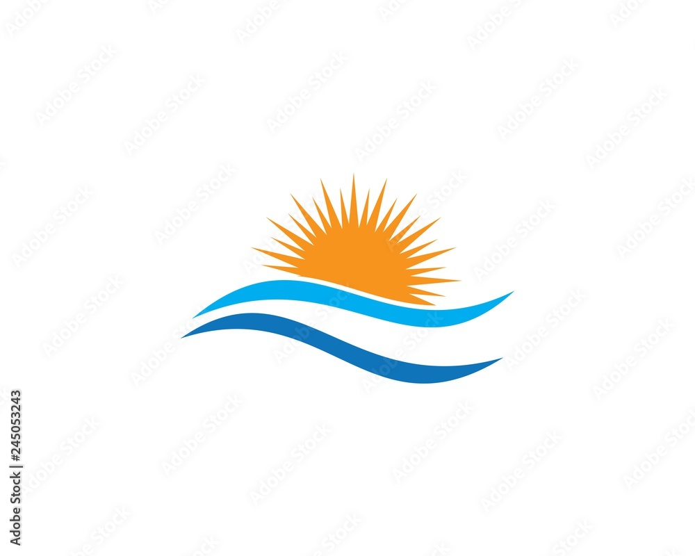 Obraz premium Water wave Logo