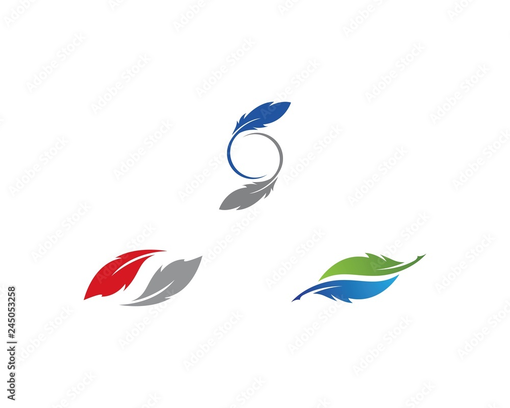 Fototapeta premium feather logo vector