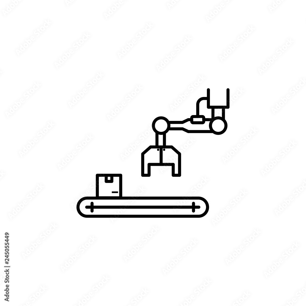 factory, crane, box icon. Element of production icon for mobile concept and web apps. Thin line factory, crane, box icon can be used for web and mobile factory, crane, box icon. Element of production icon for mobile concept and web apps. Thin line factory, crane, box icon can be used for web and mobile
