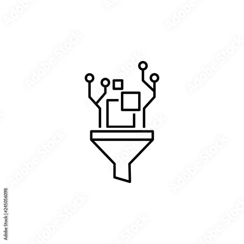 data, filter icon. Element of technological data icon for mobile concept and web apps. Thin line data, filter icon can be used for web and mobile
